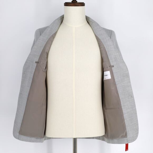 Calvin Klein Men's Heather Grey Soft Woven Casual Slim Fit Sport Coat Size 36S - Picture 5 of 5